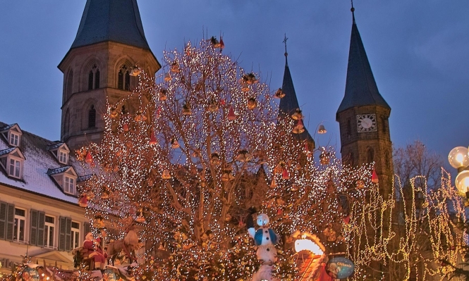 © Stadt Kaiserslautern Abendstimmmung auf dem Weihnachtsmarkt © Stadt Kaiserslautern