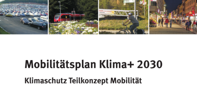 © Stadtverwaltung Kaiserslautern Ausschnitt des Deckblattes des Mobilitätsplan Klima+ 2023 (Klimaschutz Teilkonzept Mobilität)