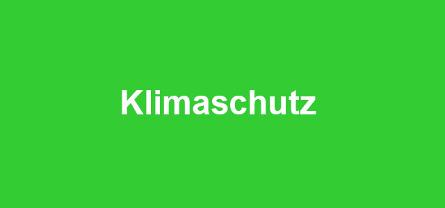 Klimaschutz grüner Button mit Aufschrift